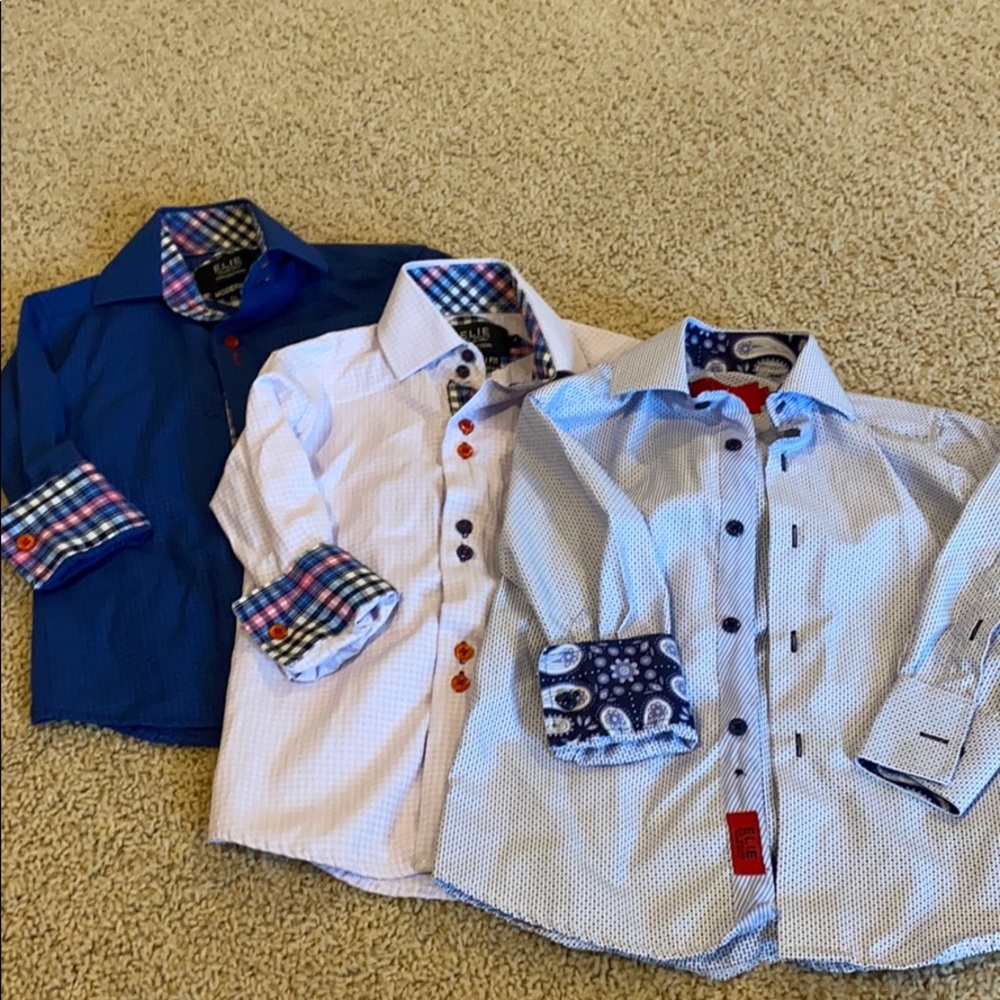 Bundle of three boys dress shirts 3T